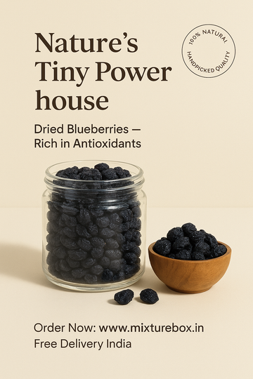 Premium Dried Blueberries – Healthy Snack- 100gms