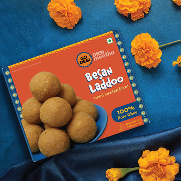 Rakhi Combo - Besan Laddoo & Coconut Ladoo - 100% Pure Ghee | Classic Indian Mithai | DESi Sweets - 180g