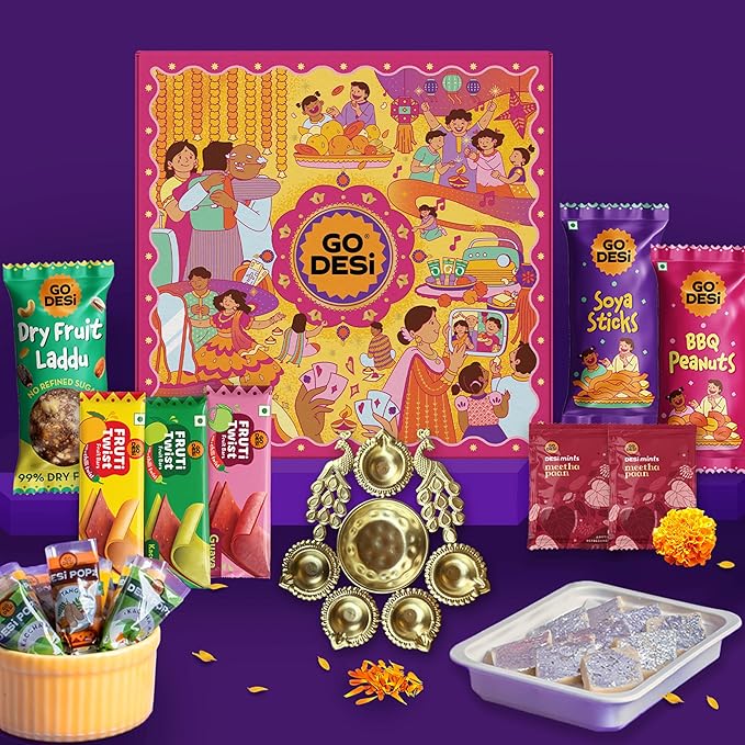Diwali Gift Box - Assorted Meetha Diwali Gift Hamper | Diwali Diya | Kaju Katli | Besan Laddoo | Mysore Pak | Badam Coconut Barfi | | Diwali Gifts for Family and Friends