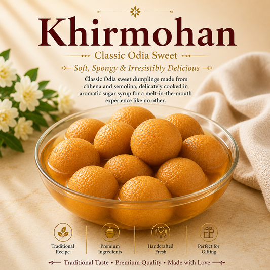 Khirmohan – Authentic Odisha Soft Chhena Sweet | MixtureBox
