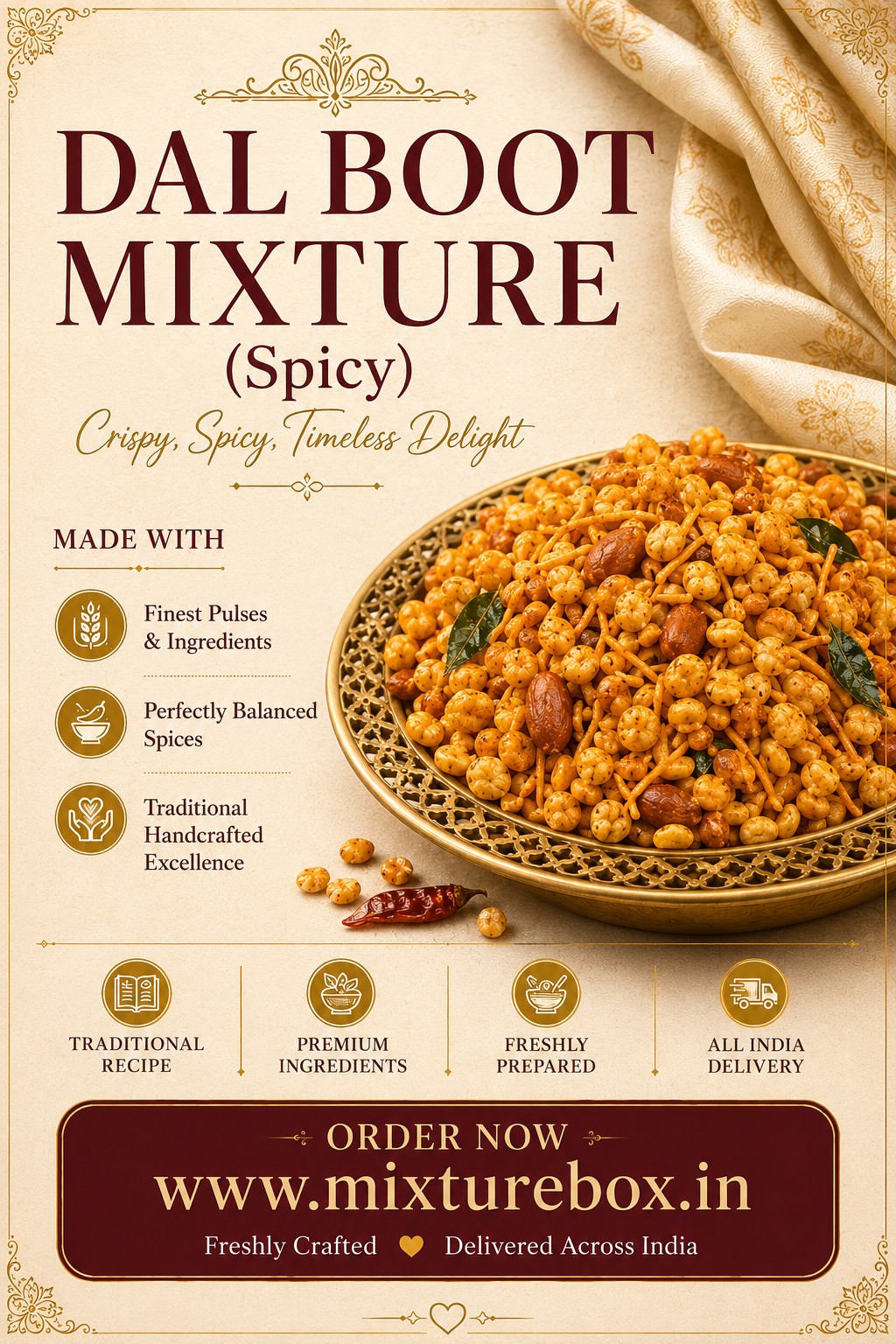 Buy  Dal Boot Mixture(Spicy)  | Mixturebox