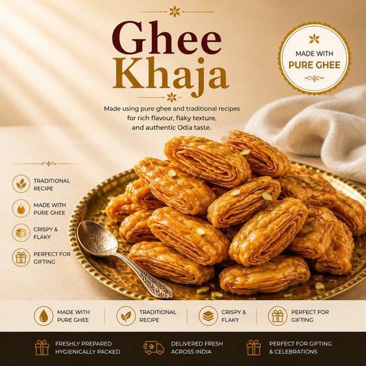 Authentic Ghee Khaja | Traditional Odisha Sweet