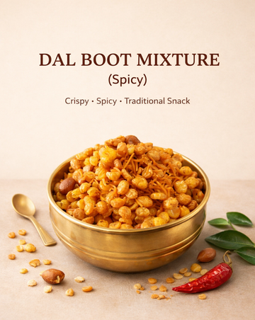 Dal Boot Mixture (Spicy) | Crunchy & Flavorful Indian Snack-500gms
