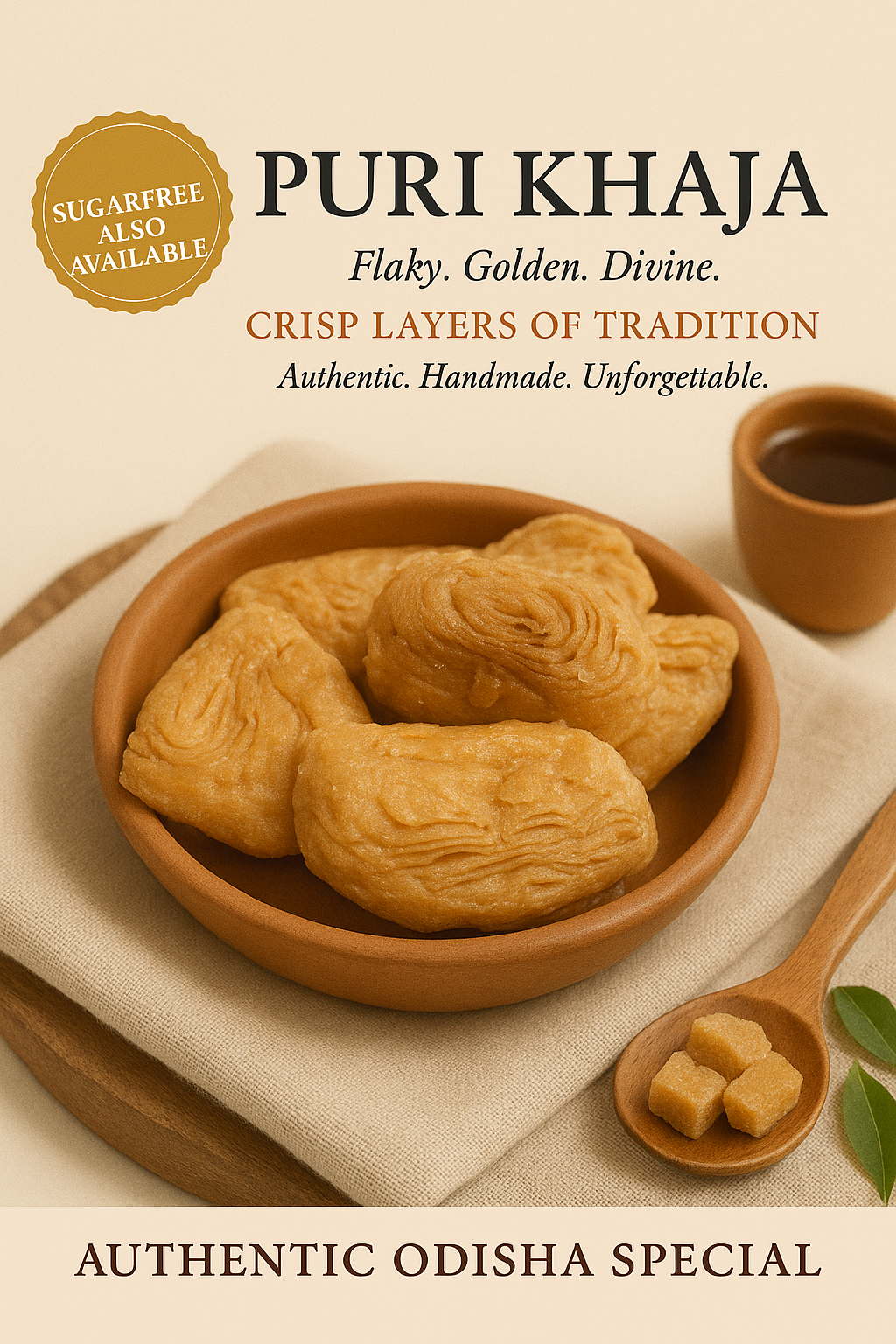Sugarfree Khaja – Crisp Delight Without the Sugar | 1 kg