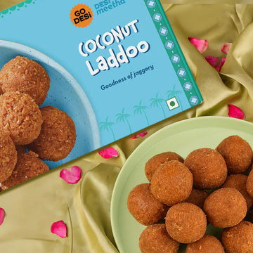 Coconut Laddoo | Jaggery | Laddu | DESi Meetha | Mithai Gifts - 200g