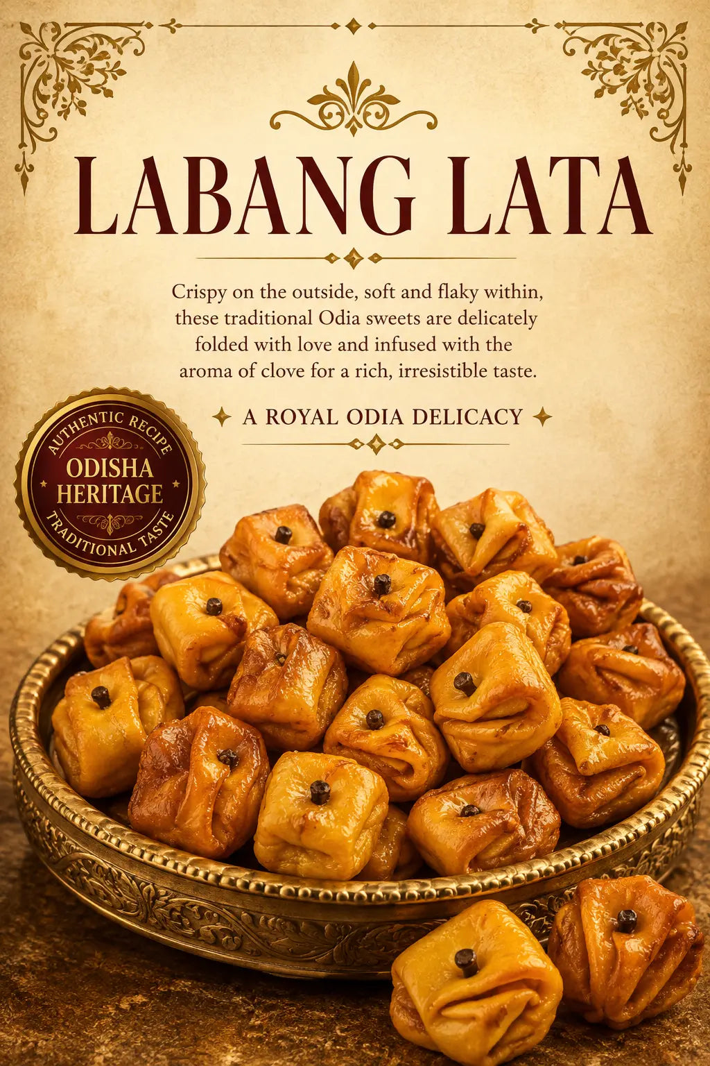 Labanga Lata – Authentic Odisha Stuffed Sweet | MixtureBox