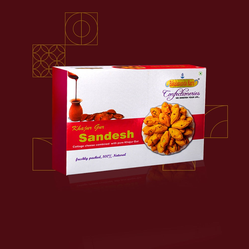 Khajur Gud Sandesh & Chenakhai (Combo) – Diwali Special Gift Box | Traditional Bengali Sweets | Jaggery & Dates Delight | Festive Diwali Gifts - 400gms each