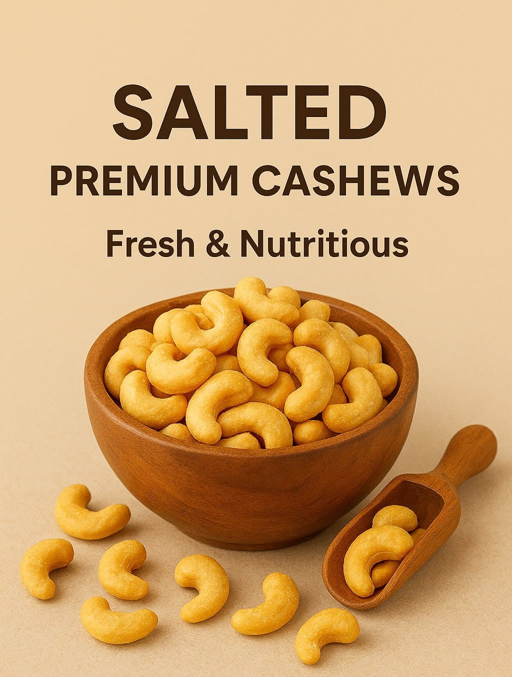 Salted Premium Cashews - Buttery| Mixturebox- 250gms